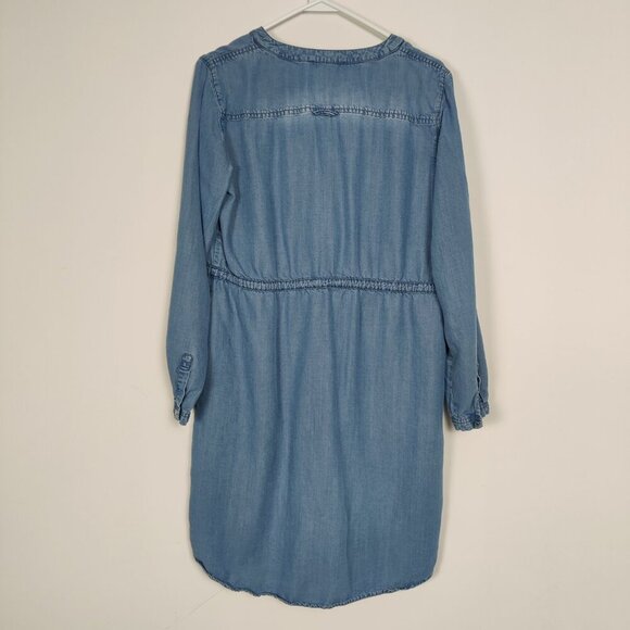 Gerry Weber Women's Tunic Sz 10 Blue Tencel Denim Upcycled Bohemian Cottagecore - Picture 6 of 9